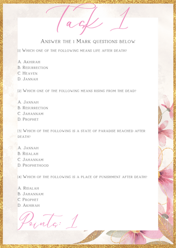 GCSE RS: AQA Religions Paper (Christianity & Islam) Last Minute Revision Lesson - Religious Studies