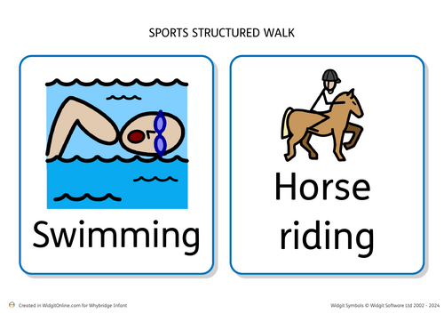 Sports themed structured walk