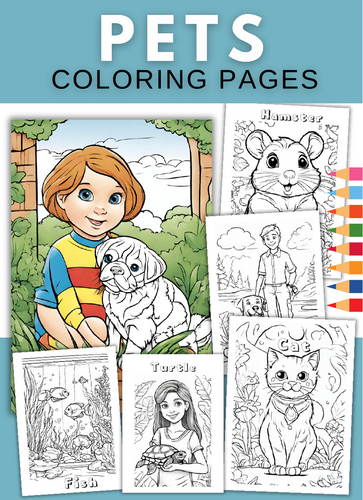 Colorful Companions: Pets Coloring Pages for Animal Lovers of All Ages.