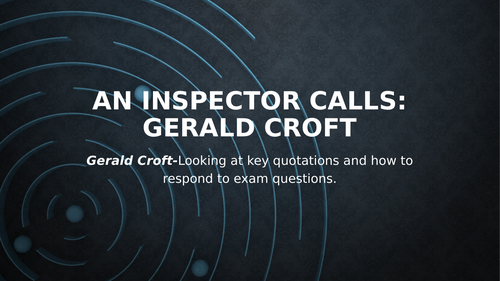 An Inspector Calls: Gerald Croft