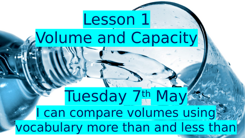 year 1 capacity and volume 1 week