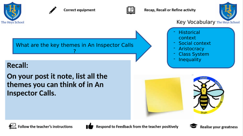 An Inspector Calls theme lesson- GCSE AQA
