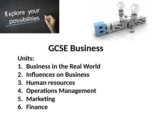 GCSE Pathways Options (Business) lesson