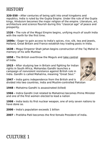 Introduction to India