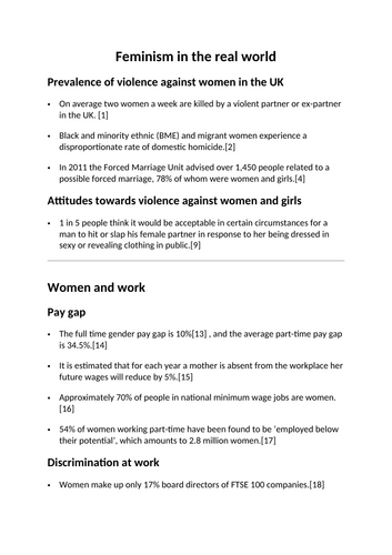 Theory and Methods - Feminism