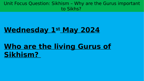 Sikhism - Gurus