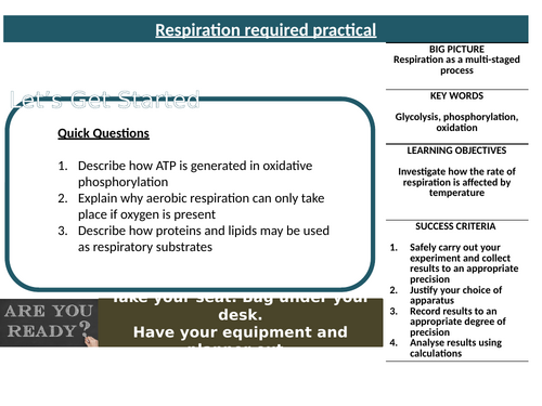 A-Level Biology - Respiration | Teaching Resources