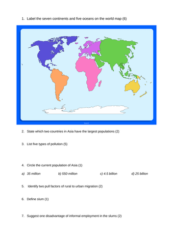 Asia Unit Revision Questions