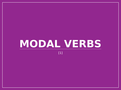 Modal Verbs (2 Lessons and Bingo worksheet)