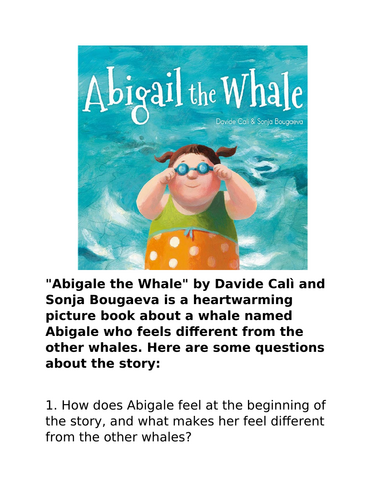 Abigale the Whale - Questions about the book