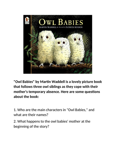 Owl Babies - Questions about the book