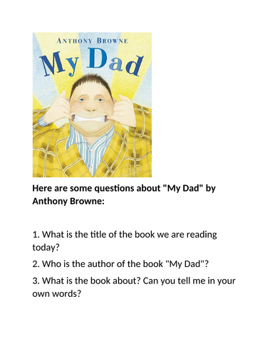 My Dad - Questions for guided reading