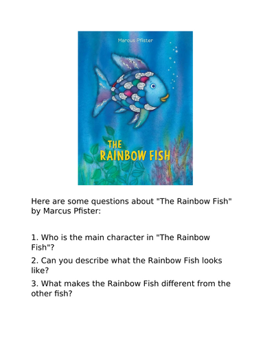 The Rainbow Fish - Questions for guided reading