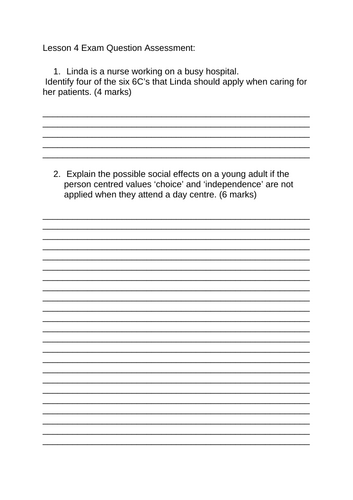 Cambridge Nationals Health and Social Care RO32 topic 2 bundle lessons