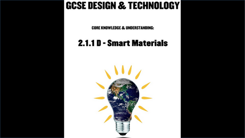 GCSE Product Design - Smart Materials