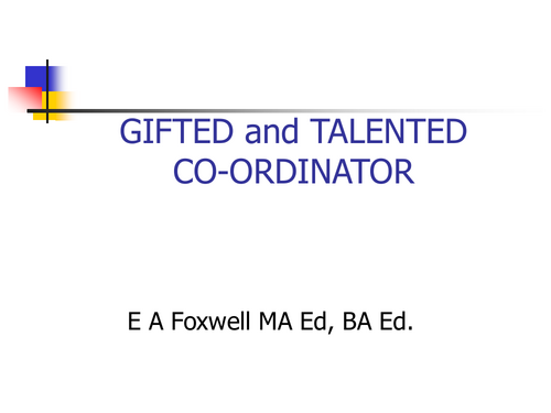 Gifted and Talented Coordinator - Powerpoint