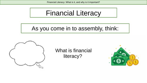 Financial Literacy Assembly (Financial Education for Teens)