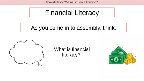 Financial Literacy Assembly for Girls (Financial / Money Education for Teens)