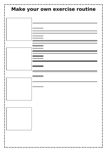 Make your own exercise routine