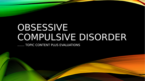 Obsessive Compulsive Disorder Clinical Psychology 9990 new syllabus