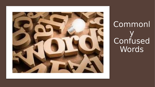 Commonly Confused Words PowerPoint