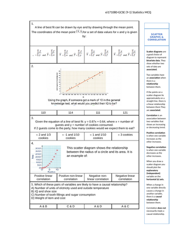 Linear-Nonlinear Correlation & Regression | Teaching Resources