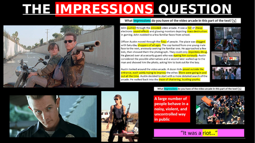 EDUQAS paper 1 reading: the IMPRESSIONS question (Terminator 2)