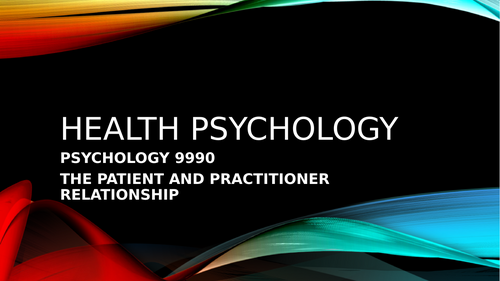 Patient and practitioner relationship Health psychology 9990