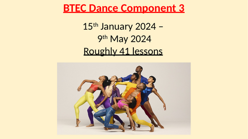 BTEC Dance Component 3 Ideas Log Lessons
