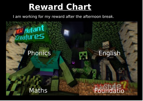 Minecraft reward chart