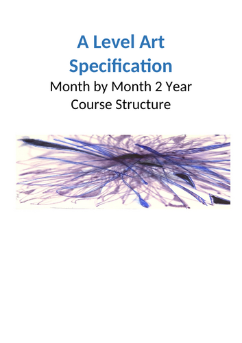 A Level Art Course Structure.