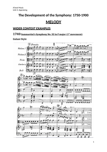 The Development of the Symphony (1750-1900): Melody
