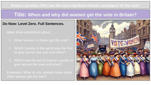 Suffragettes Votes for Women