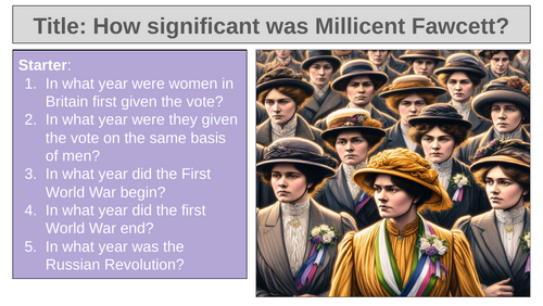 Suffragettes Millicent Fawcett