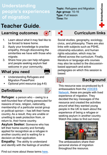 Free migration teaching resource