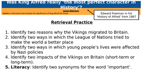 AQA GCSE History - Migration - Alfred the Great