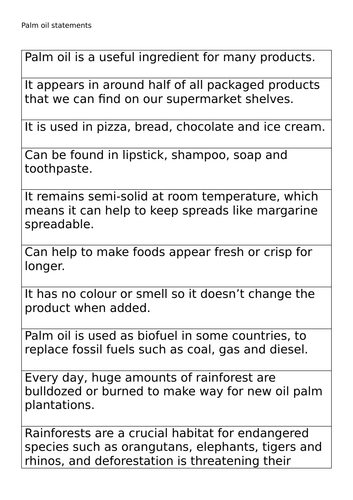 Palm oil debate