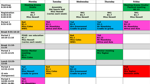 Timetable Example