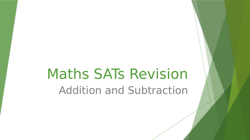 Maths SATs revision 1: Addition and Subtraction