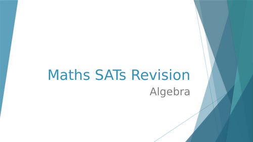 Maths SATs revision 2: Algebra