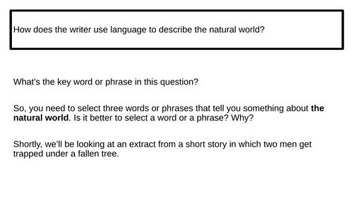 KS4 Eng Lang Analysis Revision Model