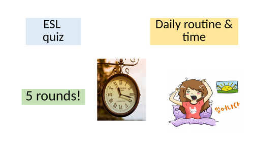 ESL Daily Routine and Time Quiz