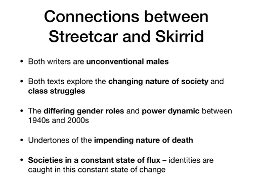 A Level English Literature Skirrid Hill & Streetcar Named Desire Revision