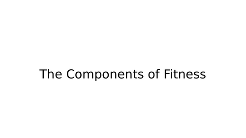 EDUQAS GCSE PE Components of fitness