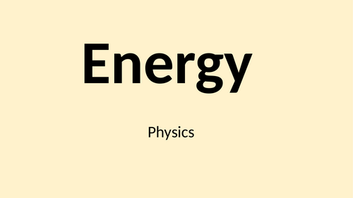 physics - energy