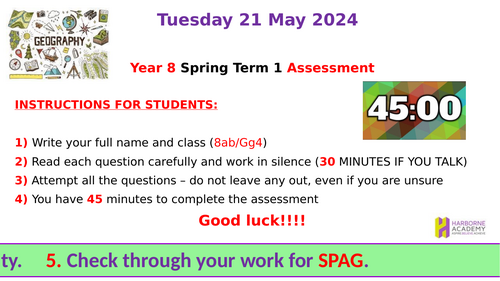 INSTRUCTIONS FOR A COVER  LESSON