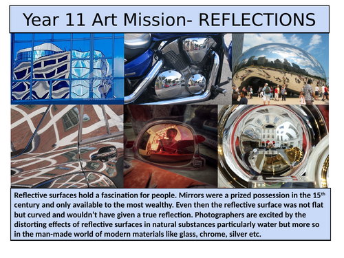 Year 10 into 11 Summer Art & Design Homework Booklet- Reflections