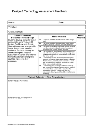 D&T Assessment Sheet