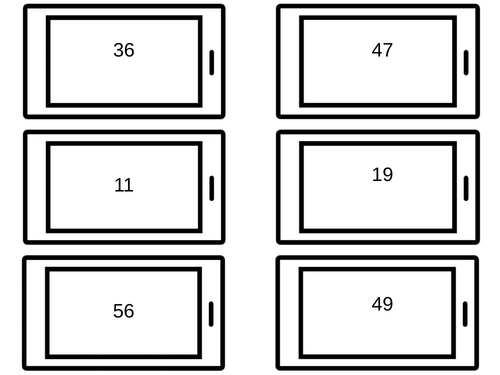 Heads Up Maths Game (Guess the Number)