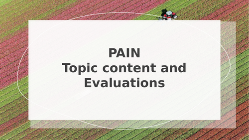 PAIN (HEALTH PSYCHOLOGY 9990)